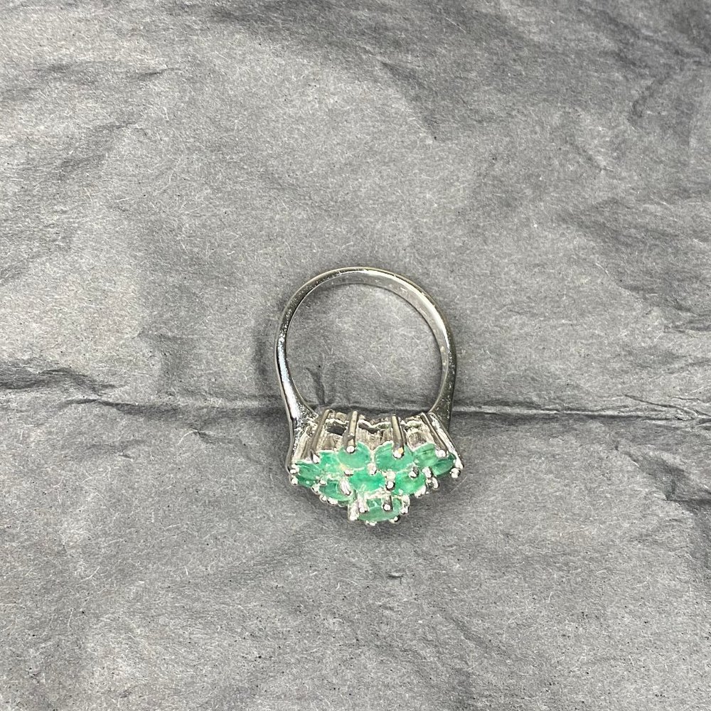 Silver Emerald Ring - image 3